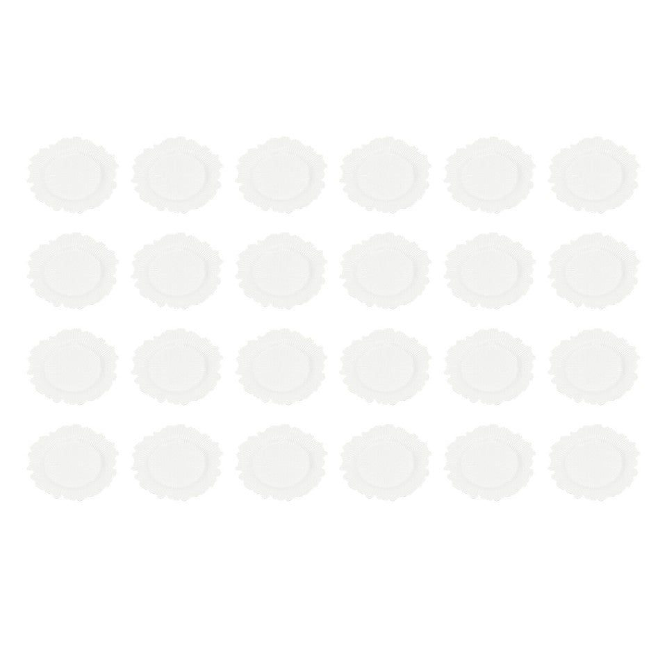 24-Piece Set Plastic Plates Texture Tableware Decoration For Wedding Party