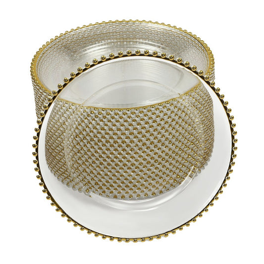 25-piece Dinnerware Set Transparent Dinner Plates Dish Party Serveware